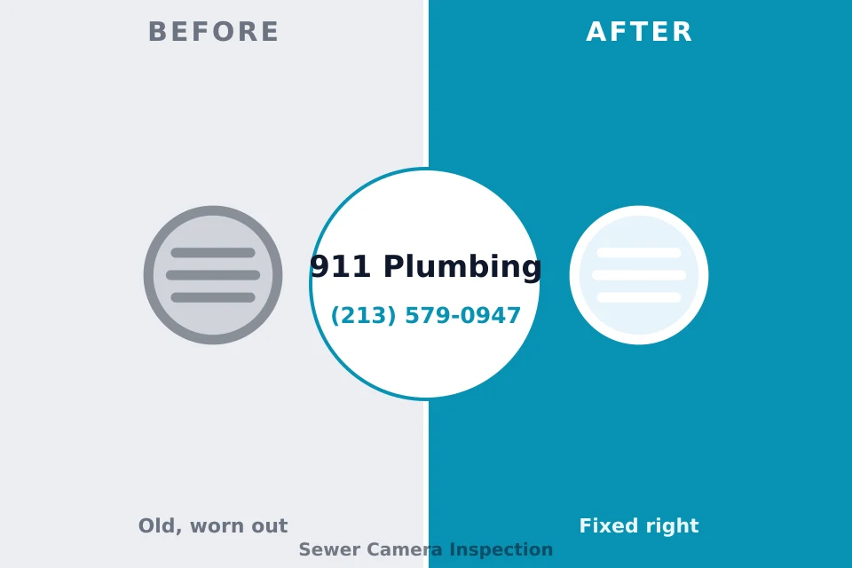 Before and after: plumbing repair Lyndon, KS